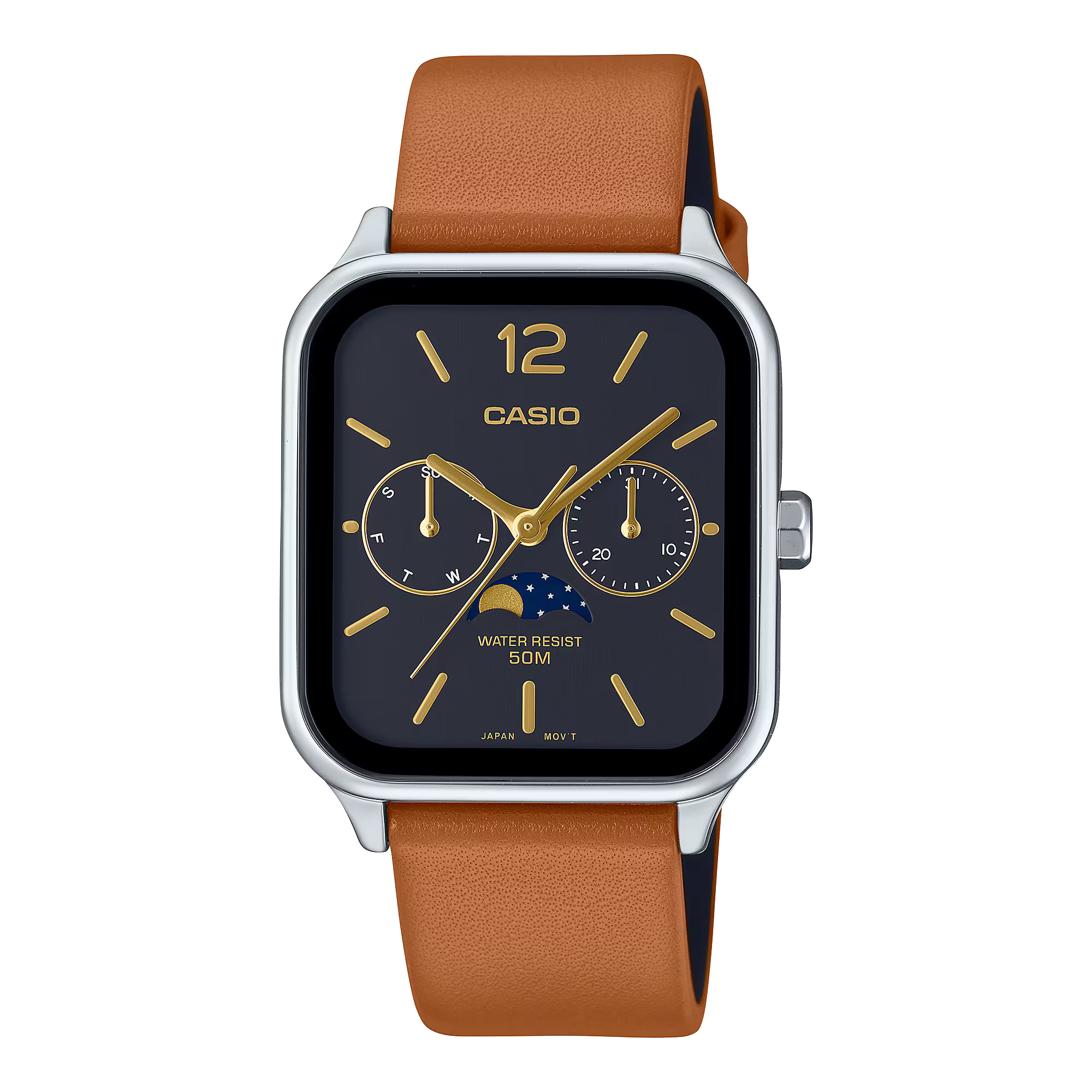Casio Leather Analog Black Dial Men Watch MTP-M305L-1AVDF